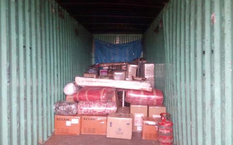 balajee packers and mover unloading