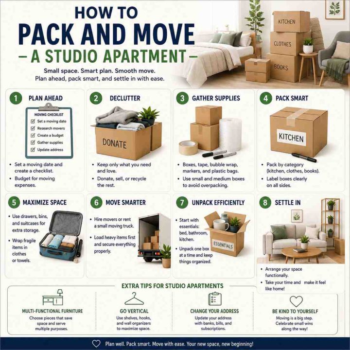 How to Pack and Move a Studio Apartment Complete Guide 2026
